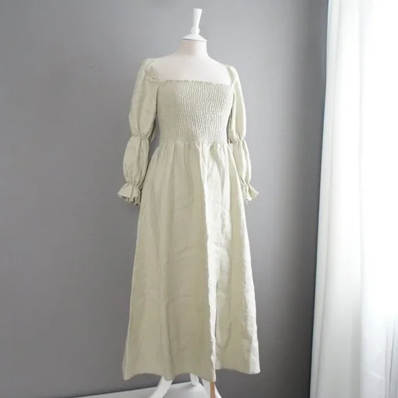 Reformation Green Dried Herbs Hyland Linen Midi Dress Size Medium - www.rajagirimanappuram.com Reformation Green Dried Herbs Hyland Linen Midi Dress Size Medium - www.rajagirimanappuram.com